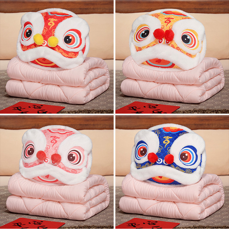 Guochao serpiente 3 - en - 1 mantas de almohada china muñeca de viento despierta león sofá de celebración regalos de Año Nuevo regalos de la empresa