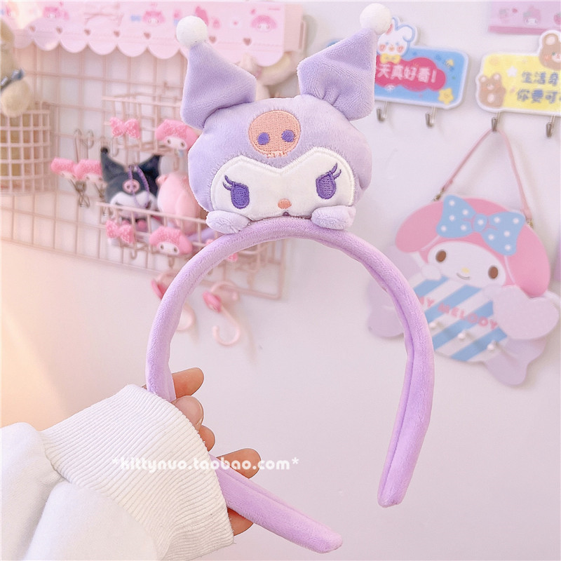 Muñeca de dibujos animados felpa diadema coolomi lindo lavado de cara diadema pelo presionando Sanrio perezoso lavado de cara accesorios para el cabello
