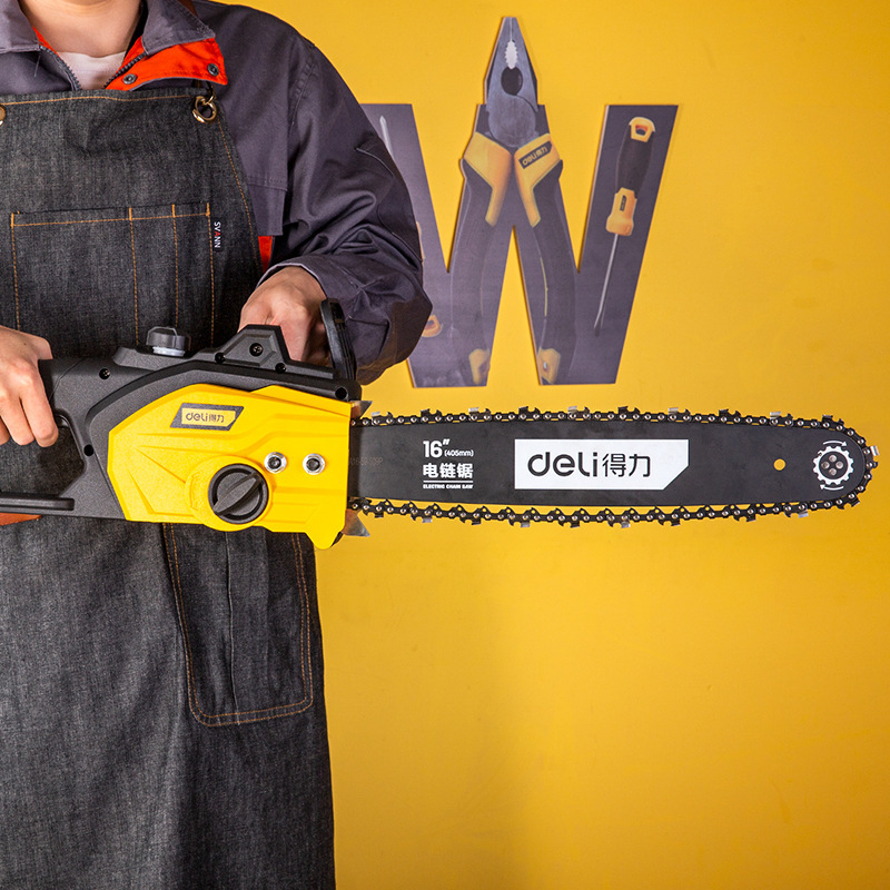 得力大功率家用电链锯链条锯伐木锯木工锯木材切割机破冰锯1700W