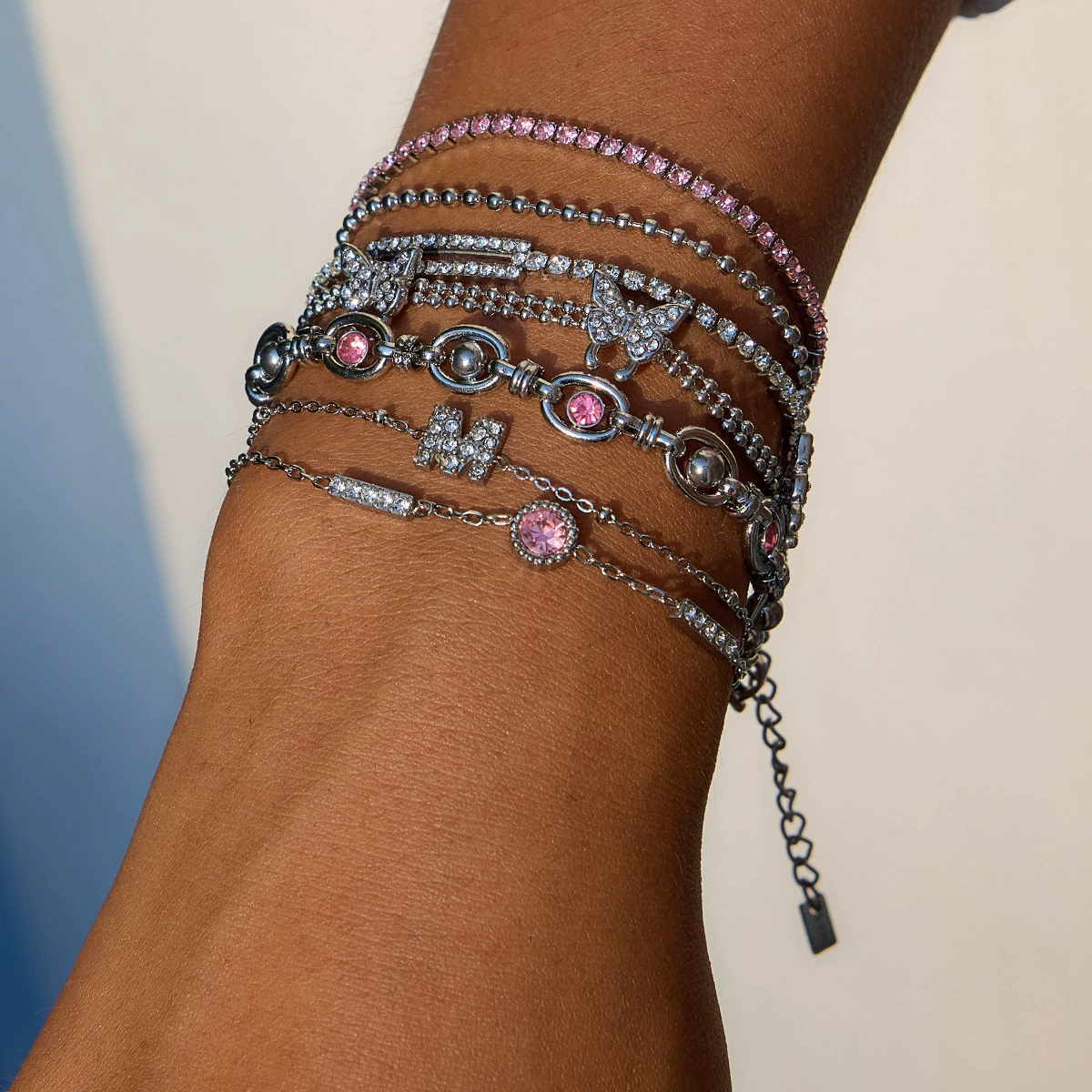 杰鼎 (Cross-border trading), bracelet stainless steel with zircon, accessory, European style, light luxury style, high-quality style, does not fade