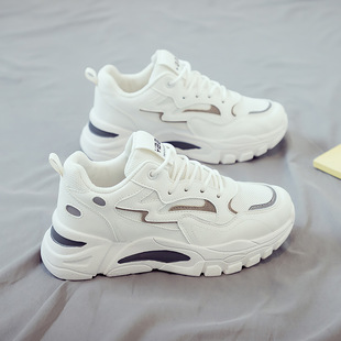 Autumn Women's Shoes New Breathable Mesh Shoes Women's Korean-style All-match White Shoes Thick Sole sneaker Casual Torre Shoes