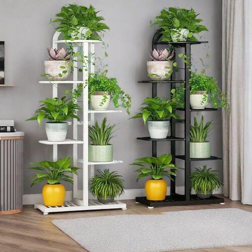 Folding Lightweight Luxury High-End Flower Stand Living Room Floor-Powered Balcony Succulent Plant Pot Stand Multi-Layer Storage Rack