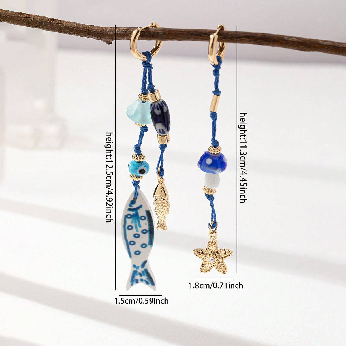 All Seasons Season Women's Gender 1 Pair Sweet Fish Alloy Rope Ceramics Drop Earrings