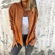 独立站女装外套欧美风秋冬热卖拉链毛呢绒毛夹克亚马逊长袖上衣