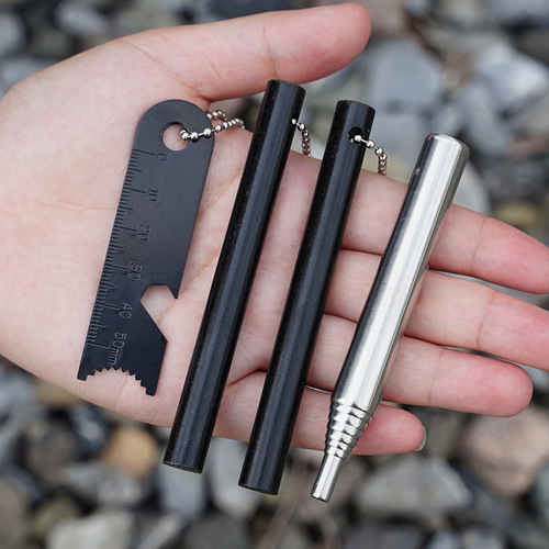 Outdoor flint set magnesium rod waterproof fire stick camping fire stick Bell wilderness survival equipment