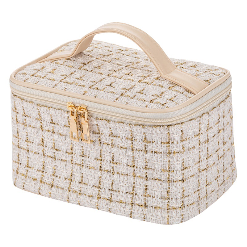 New Hot-Selling Light Luxury Makeup Bag, Same Style as Internet Celebrities, High Aesthetic Value, Portable Toiletry Bag, Cross-Border Supply, Direct Sales from the Manufacturer