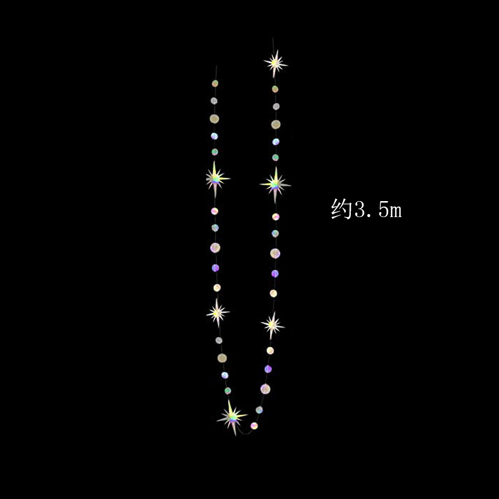 Transfronterizo NUEVO LÁSER estrella Luna colgante Día de San Valentín accesorios de decoración de fiesta de cumpleaños