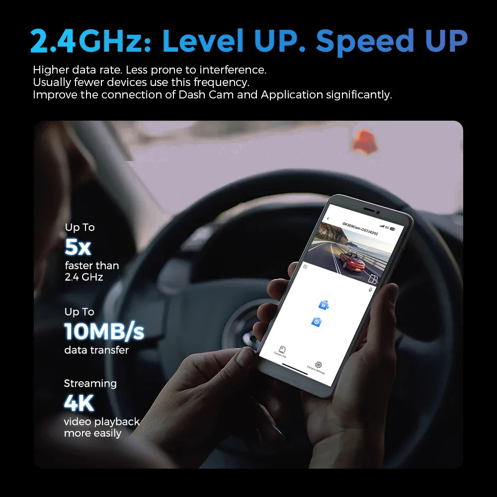 Cross-Border Hot-Selling 4K Dash Cam with High-Definition Front and Rear Dual Recording, Wifi Mobile Phone Connectivity, Hidden Dual-Lens Car Camera