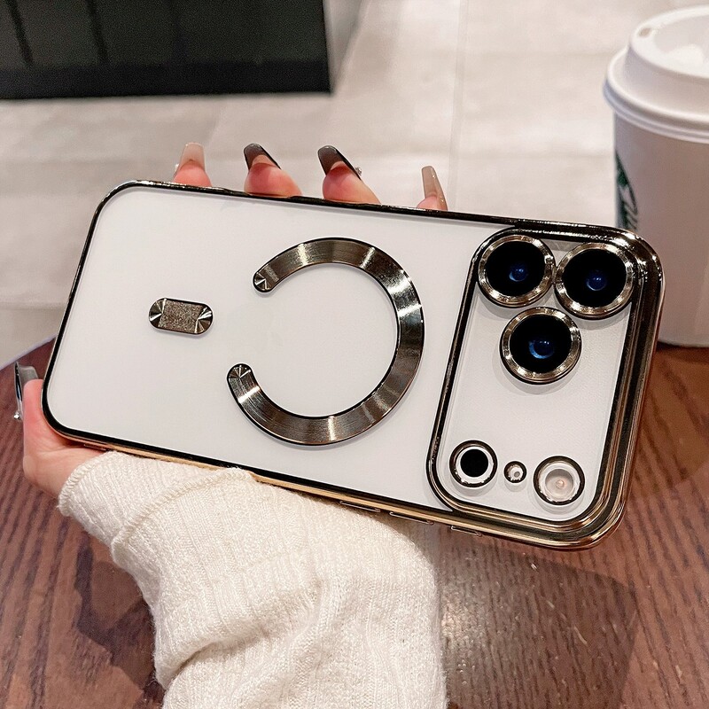 iphone17AIR电镀透明手机壳苹果Magsafe磁吸超薄16promax软套适用|undefined