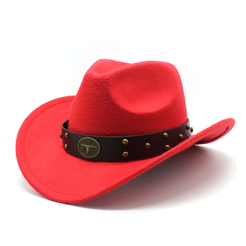 Western cowboyhatt i ullfilt för män och kvinnor för utomhus_voghion.com
