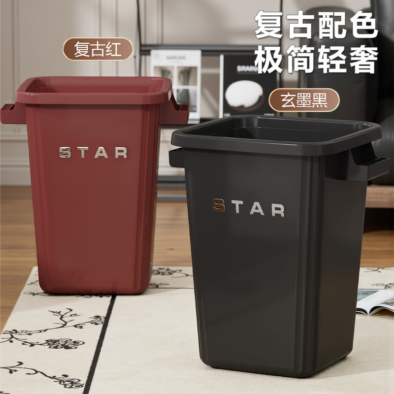 Industrial-style trash can, large kitchen waste bin, movable dining waste bin with wheels, sanitary cleaning bin, storage bin Industrial-style trash can, large kitchen waste bin, movable dining waste bin with wheels, sanitary cleaning bin, storage bin