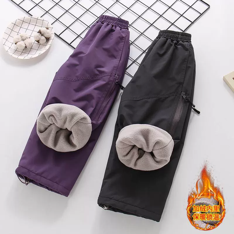 Девочки с флисовыми брюками осенью и зимой можно использовать прямые брюки для детей