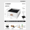 Strength package: [White] Multifunctional square stove + charcoal + grill pan + iron kettle