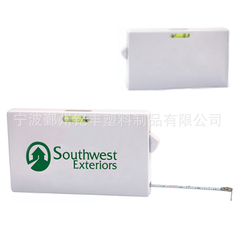 长方形带水平仪卷尺 塑料卷尺 钥匙扣1米小卷尺 2米钢卷尺 钥匙圈