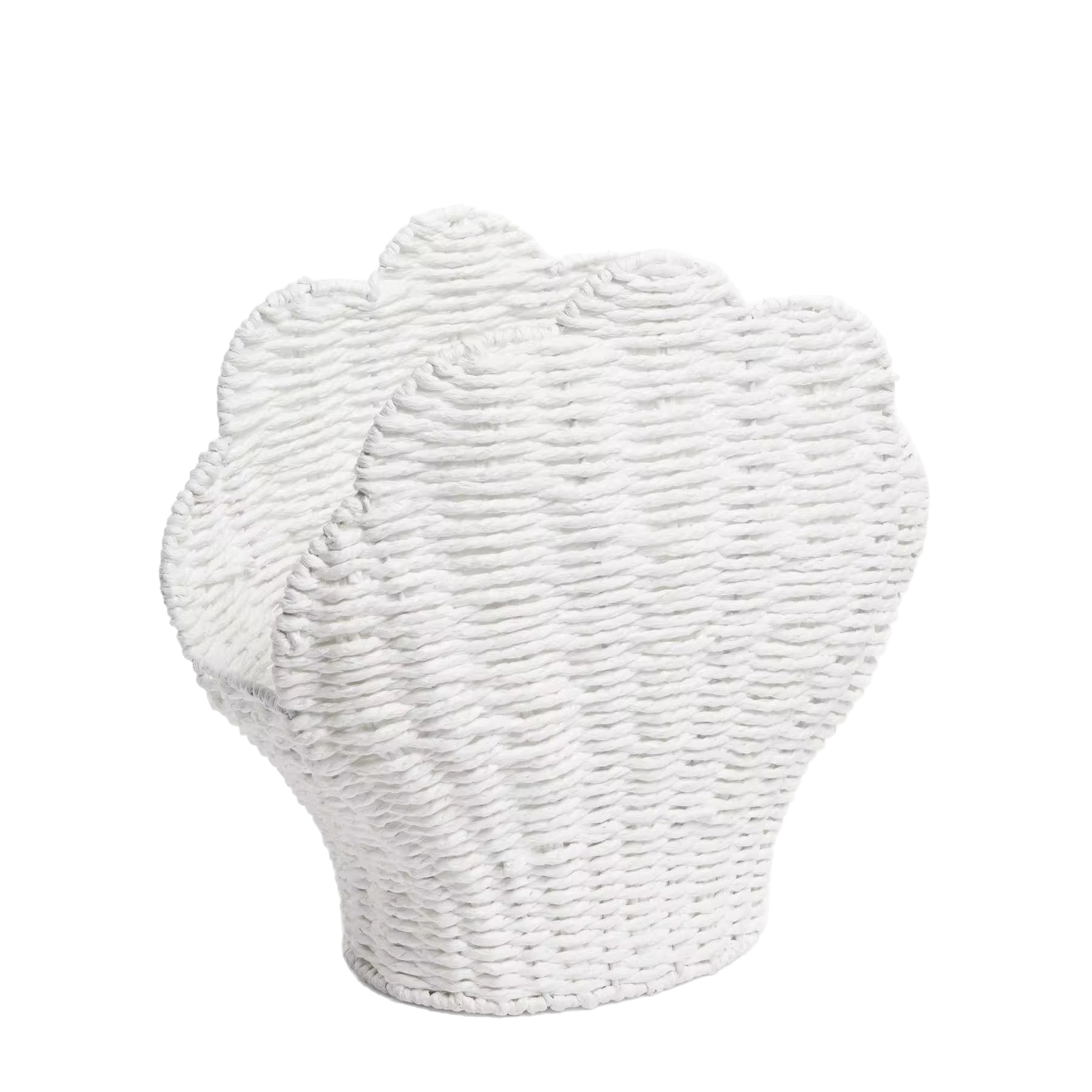 Cesta de revista en forma de concha de ratán personalizada cesta de almacenamiento tejida a mano habitación de los niños decoración del hogar cesta de almacenamiento