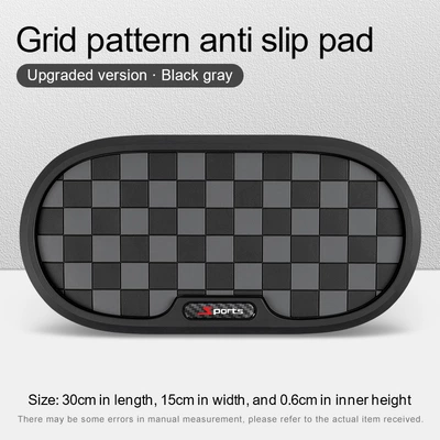 Cross-Border Hot-Selling Car Anti-Slip Mat, Multi-Functional Storage Mat, High Temperature Resistant, Fixed on the Center Console Dashboard Zjq6 (Anti-slip mat) - unlabeled-black-gray-zjq64-oval-basin-anti-slip-mat