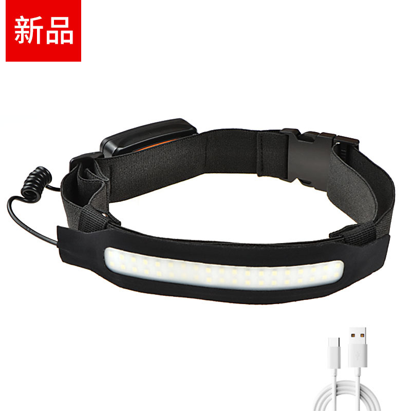 运动跑步腰带束光灯USB充电户外健身露营登山照明灯强光泛光LED灯