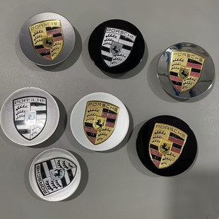 Suitable for Porsche Original Car Hub Cap Center Cap Various Series 76Mm65Mm Elegant Black Bright Silver Matte Silver Gray Color Label