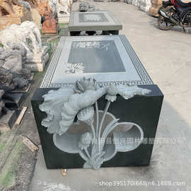 曲阳石雕办公室大理石茶桌茶台荷花莲花吸水兽茶盘神兽茶几长方桌