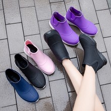 上海巨力雨鞋情侣冬季时尚款户外穿成人雨鞋女防水鞋短筒防滑雨靴