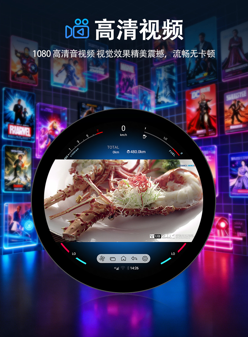 Suitable for Bmw Old Mini/Old Mini R56/R60 Large Round Screen Central Control Screen Car Navigation All-In-One Device
