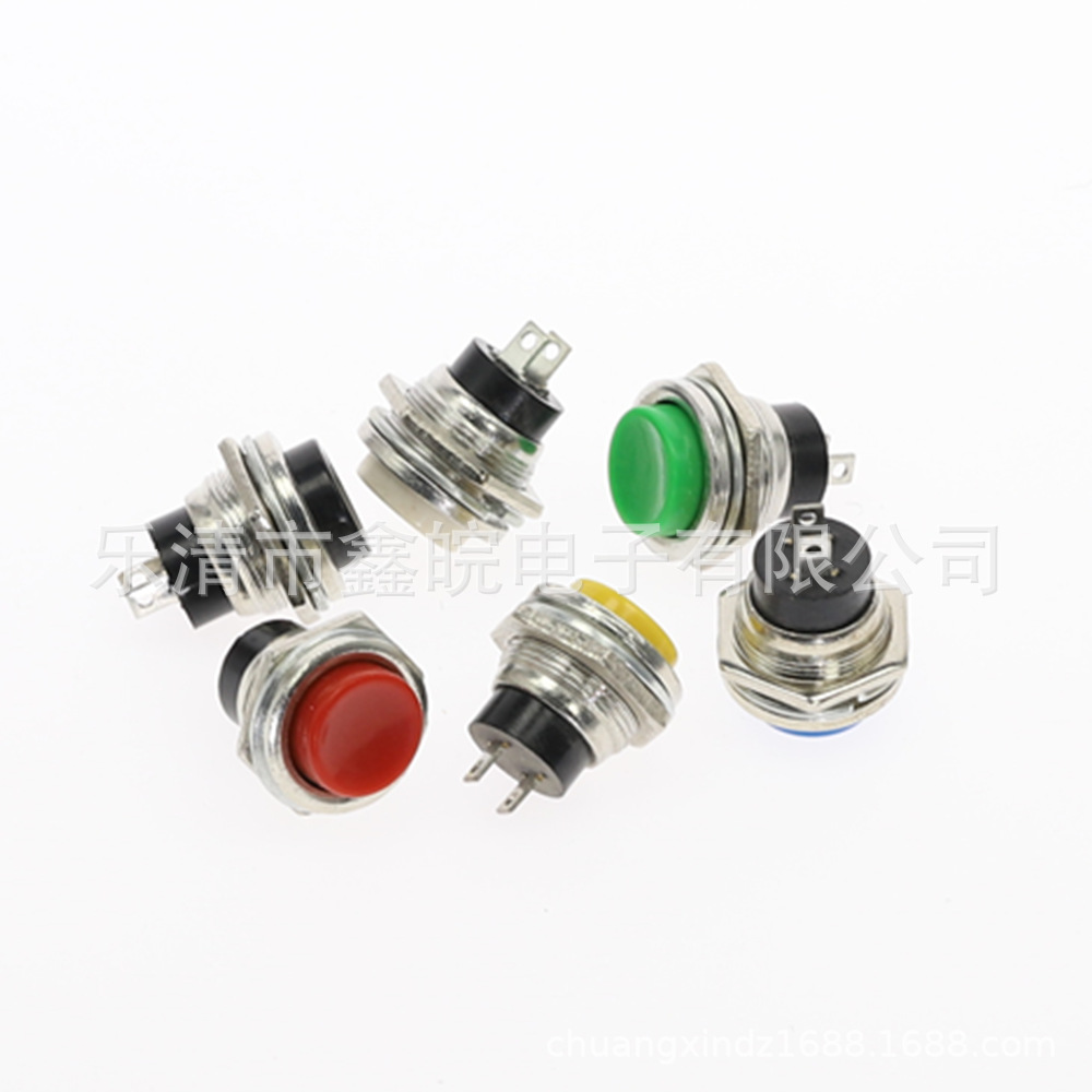 DS-212小型圆形自复位无锁点动按钮开关16mm 电子吊秤按键开关