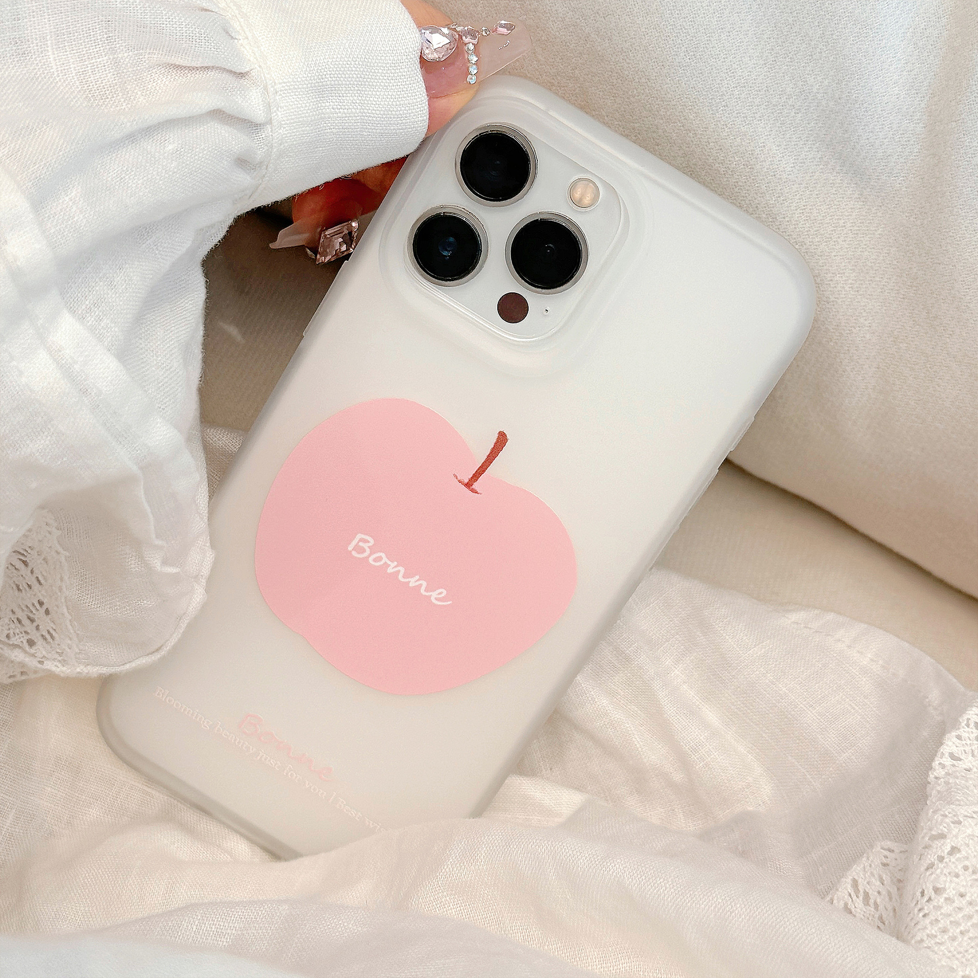 Funda Rosa para iPhone 16, 15 Pro Max, Estilo Zhao Lusi, iPhone 17, Estilo Coreano, 13, Estilo Fresco, 11, Suave. image 4