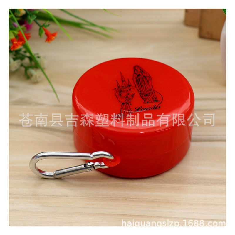 挂绳塑料卡通折叠杯 户外运动伸缩杯 带登山扣折叠杯  厂家直销