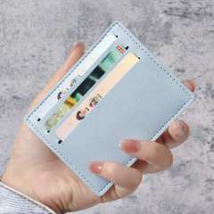 小さいカードの包みの女性の小さくて薄い超薄型のミニカードはバスの銀行のカードのカバーの男性の1錠の携帯性の消磁防止のカードの包みを挟みます。
