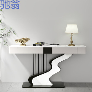 YP7 Light Luxury Rock Board Entrance Table with Drawer Modern Simple End View Desk Corridor Corridor Wall Entrance Cabinet