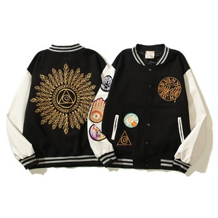 American Vibe High Street Baseball Suit Men's Spring and Autumn Fashion Brand Foreign Trade Aviator Jacket hiphop Couple Jacket