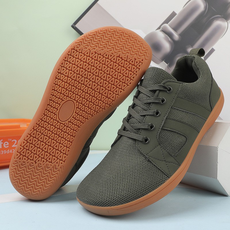 Nuevos zapatos casuales transfronterizos de cabeza ancha descalza con suela suave antideslizante zapatos deportivos transpirables para caminar zapatos de ejercicio para correr en bicicleta