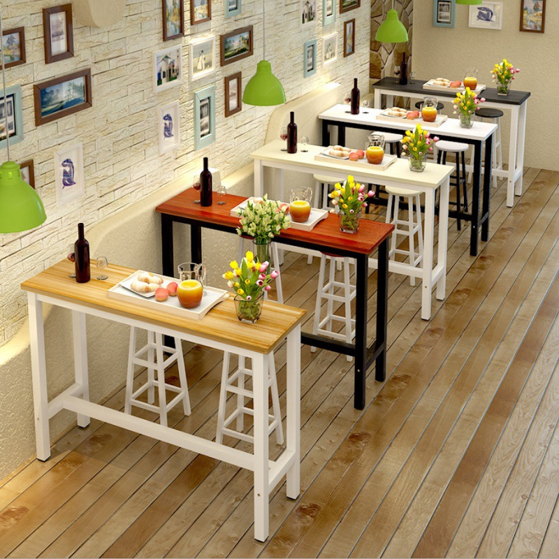 High Table Coffee Shop Bar Stool Kitchen One-meter High Table Window Long Zhuo Zi Cashier Long Table