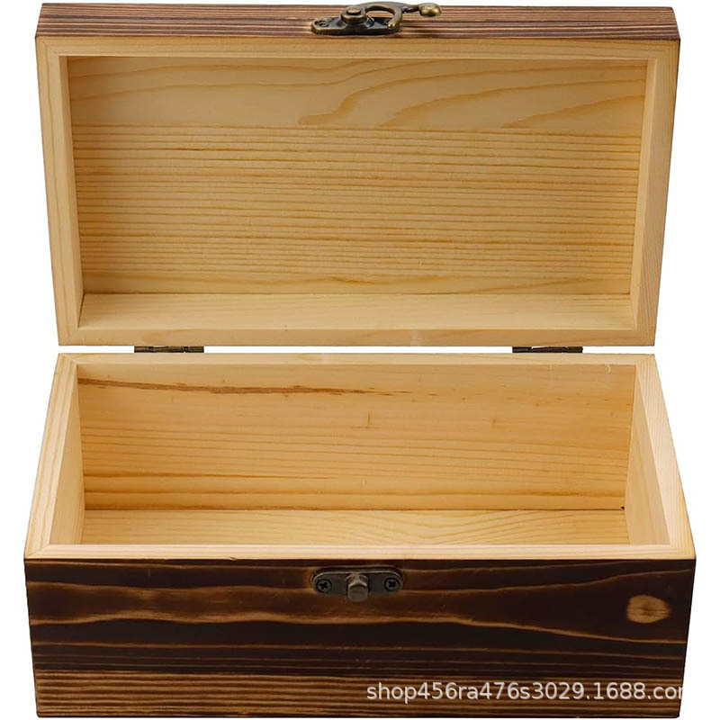 Flip-Top Wooden Box Packaging Box Gift Storage Box Souvenir Packaging Box Watch Jewelry Storage Wooden Box Solid Wood