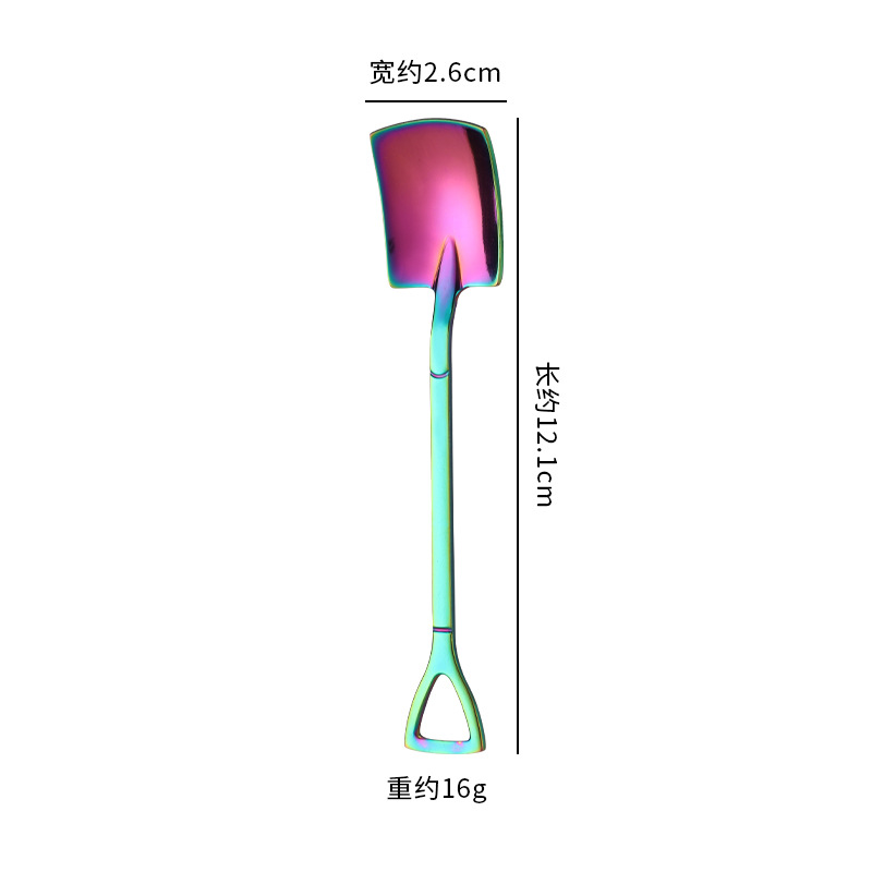 Creativo 304 de acero inoxidable sandía pala cuchara Internet celebridad mini hierro cuchara helado pala tenedor traje trabajador pala