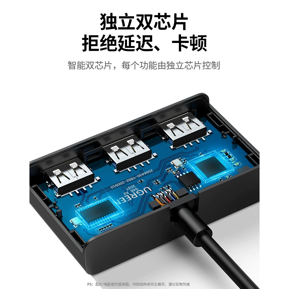 Универсальный USB-устройствo CM409USB: переключатель-конвертер с двумя входами и тремя выходами, кросс-экранирование/передача и совместное использование между двумя компьютерами