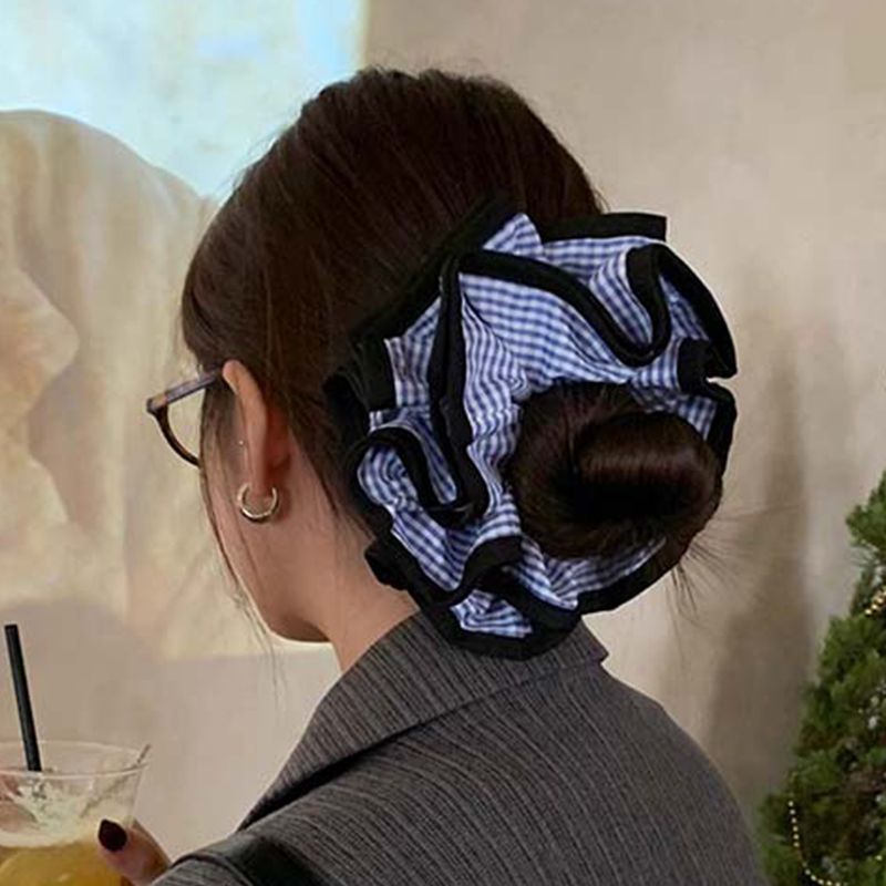 フレンチレトロ4層特大レースヘアゴム女性用、高級ヘアロープ、ヘアゴム、ゴムバンドヘアロープ|undefined