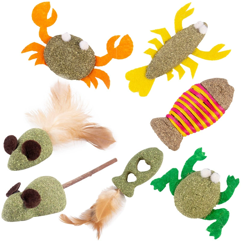 Кошачья игрушка Мятный мячик от Привет, молочница, деревянная игрушка, имитация кошачья игрушка, молярная зубная чистка, товары оптом