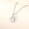 Necklace, fashionable chain, silver 925 sample, simple and elegant design, flowered, internet celebrity, wholesale