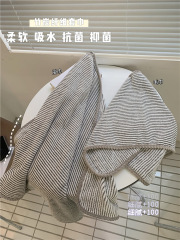 5ZV7批發小白兔幾吸水好用竹碳纖維浴巾情侶毛巾家用洗澡套裝不掉