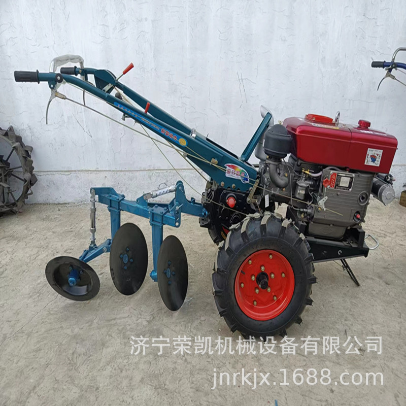 15 horsepower disc plow walking tractor miniature farming rotary plow tractor diesel walking tractor
