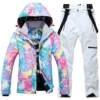 Ski ski suit, keep warm winter street top, windproof waterproof wear-resistant set, increased thickness