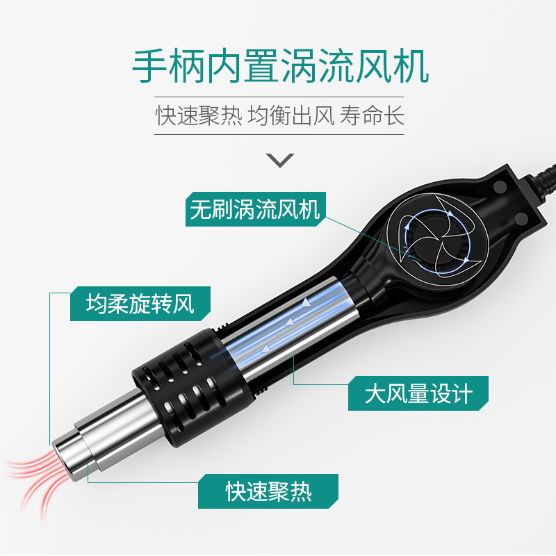 Ericsson pistola de aire caliente desmontaje de soldadura 2 - en - 1 8786D hierro de soldadura a temperatura constante mantenimiento de la placa de circuito de teléfono móvil soldadura de visualización digital