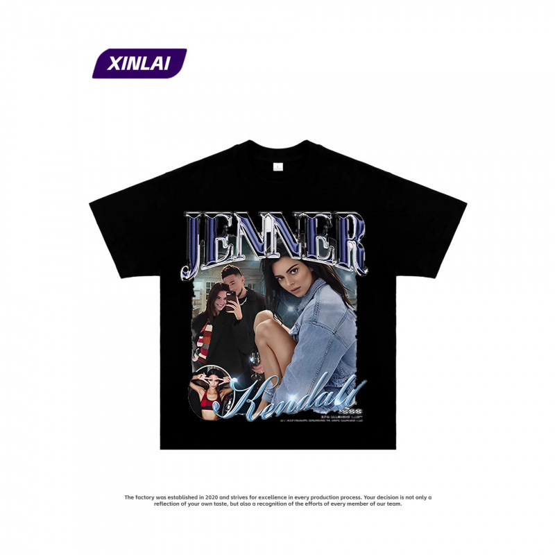 Cross-Border American-Style Star Players Rose, James, Morant, Curry Printed Short-Sleeve Pure Cotton Streetwear Quality T-Shirt Cross-Border American-Style Star Players Rose, James, Morant, Curry Printed Short-Sleeve Pure Cotton Streetwear Quality T-Shirt