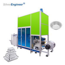 定制银工机械小型半自动高速55吨气动铝箔容器包装锡纸餐盒制造机