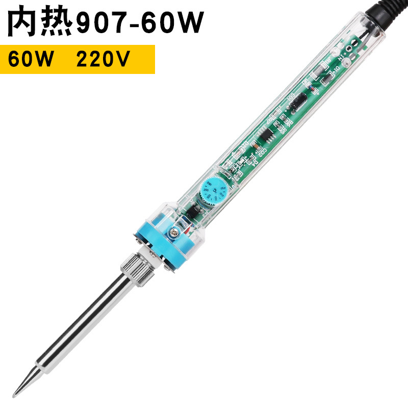 Mingmen Huanghua 907 temperatura constante ajustable soldador eléctrico 60W calefacción interna herramienta de soldadura de reparación de hierro eléctrico