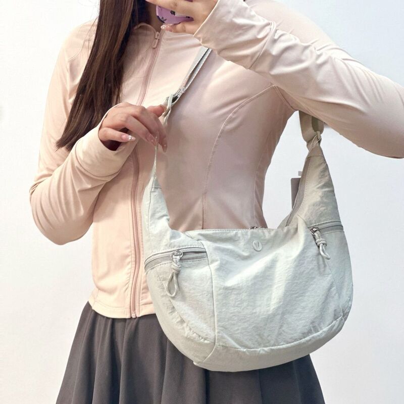 Lulu Croissant Shoulder Crossbody Bag Large Capacity Waterproof Fitness Yoga Bag 6L13L