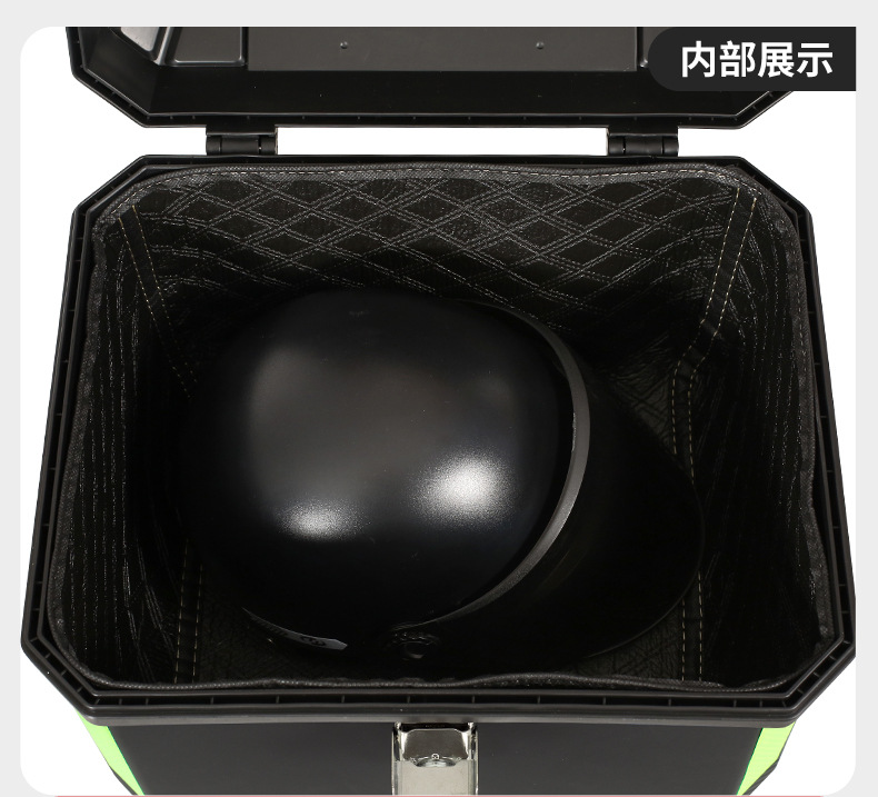 Cross-border motorcycle tail box, large-capacity detachable motorcycle trunk, waterproof storage box for electric bikes