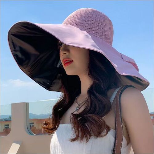 2024 New Wide Brim Fisherman Hat for Women Summer Sunshade Hat UV Protection Black Rubber Upgraded Extra Wide Brim Mesh Hat