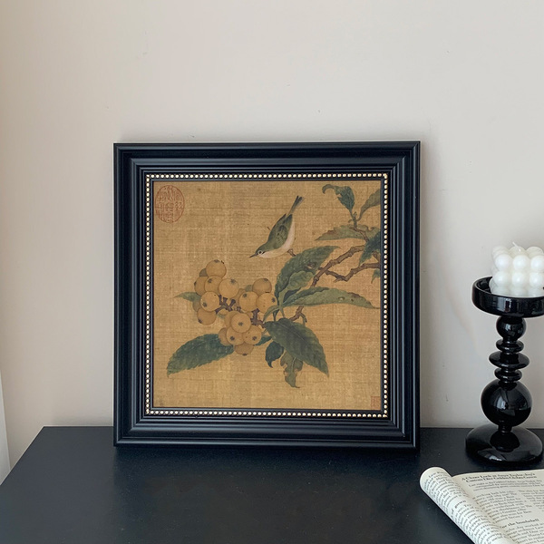 Retro black photo frame for bedroom